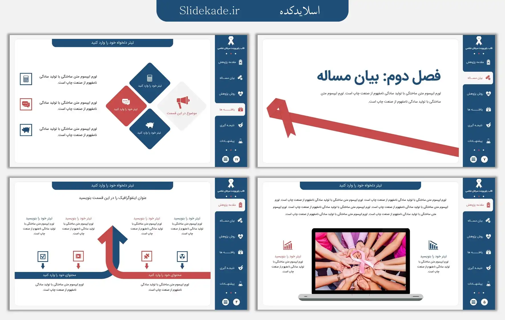 قالب پاورپوینت منودار سرطان